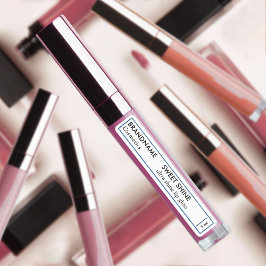 Etiquetas Dica De Lip E Brilho Produto De Borda Azul Claro