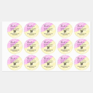 Etiquetas Digitalize QR para nos seguir código de desconto r