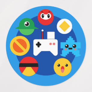 Etiquetas Diversão de Arcade Retroativa