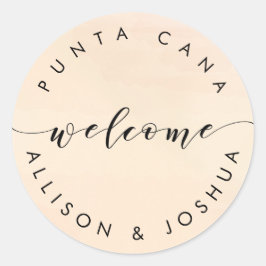 Etiquetas do adesivo de boas-vindas para a bolsa d