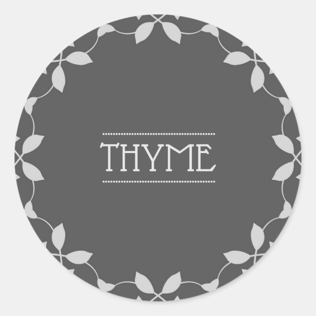 Etiquetas do adesivo Thyme Spice Jar (Frente)