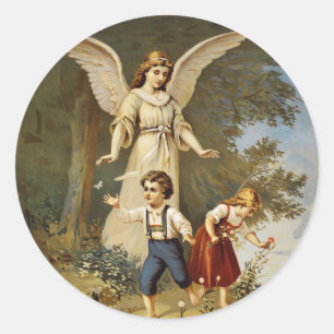 Etiquetas do anjo-da-guarda do Victorian