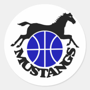 Etiquetas do basquetebol dos mustang