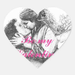 Etiquetas do beijo do amor verdadeiro