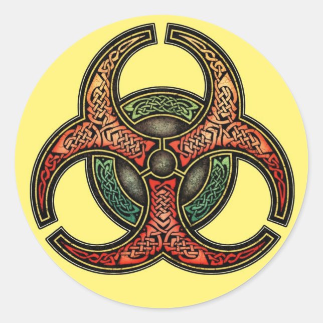 Etiquetas do Biohazard de Knotwork (Frente)