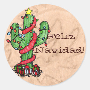Etiquetas do cacto de Natal