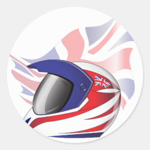 Etiquetas do capacete da motocicleta de Union Jack