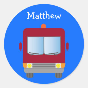 Etiquetas do carro de bombeiros