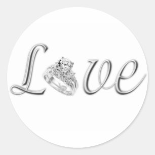 Etiquetas do casamento do amor