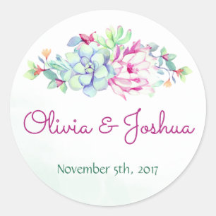 Etiquetas do casamento do cacto & do Succulent da