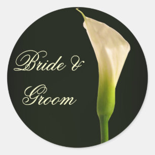 Etiquetas do casamento do lírio de Calla