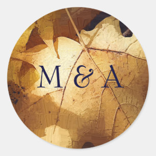 Etiquetas do casamento do outono