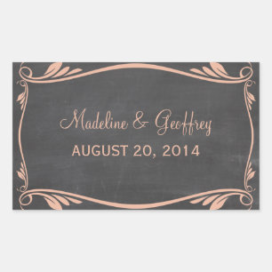 Etiquetas do casamento do quadro do Flourish do