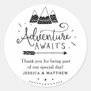 Etiquetas do chá de fraldas da aventura com