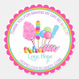 Etiquetas do circo dos doces