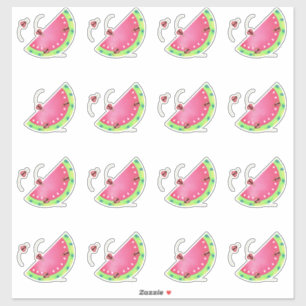 Etiquetas do contorno da melancia do joaninha