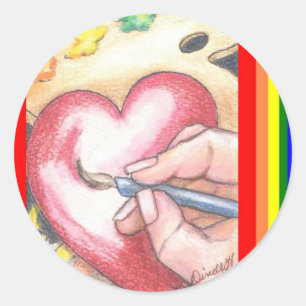 Etiquetas do coração do artista