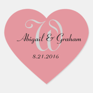 Etiquetas do coração do casamento