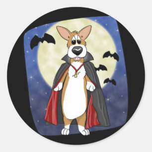 Etiquetas do Corgi do vampiro