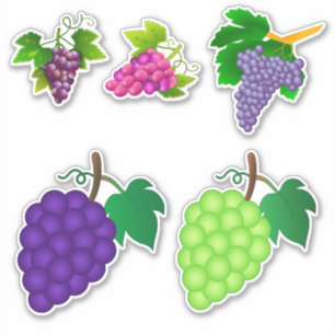 Etiquetas do decalque das uvas