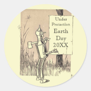 Etiquetas do Dia da Terra de mágico de Oz