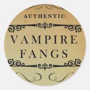 Etiquetas do Dia das Bruxas das presas do vampiro
