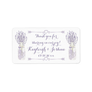Etiquetas do favor da lavanda e do casamento do