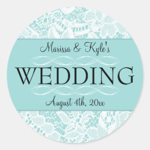 Etiquetas do favor do casamento com acentos do