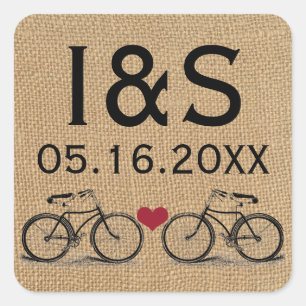 Etiquetas do favor do casamento da bicicleta do