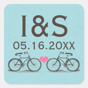 Etiquetas do favor do casamento da bicicleta do