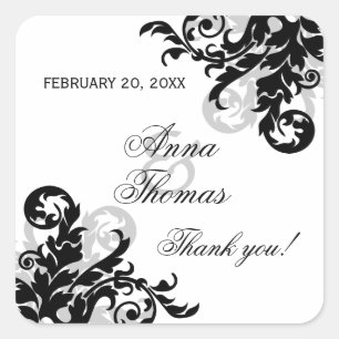 Etiquetas do favor do casamento do Flourish do