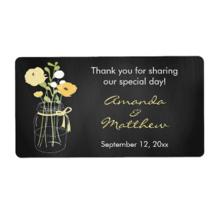 Etiquetas do favor do casamento do frasco de