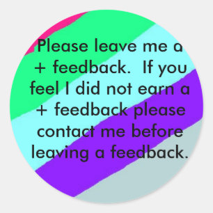 Etiquetas do feedback de Ebay. Deixe por favor o