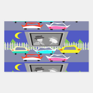 Etiquetas do filme do cinema ao ar livre da cidade