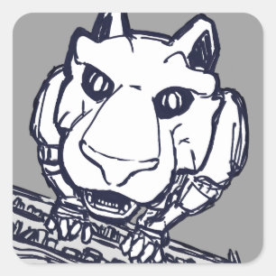 Etiquetas do gato do robô da biblioteca