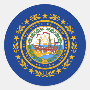 Etiquetas do grande selo de New Hampshire