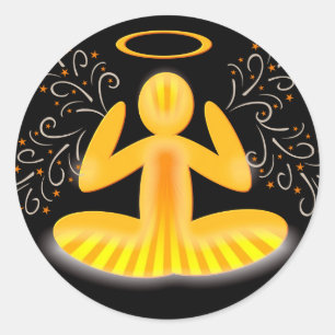etiquetas do halo da meditação