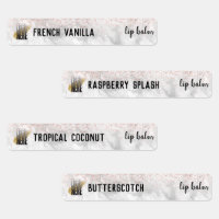 Etiquetas do logotipo de Máscara de Lip Balm Elega