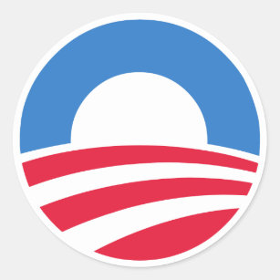 Etiquetas do logotipo do presidente Barack Obama