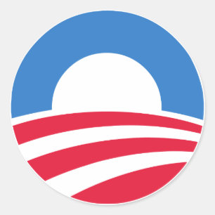 Etiquetas do logotipo do presidente Barack Obama