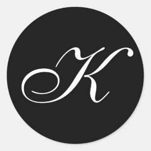 Etiquetas do monograma de K