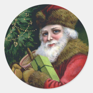 Etiquetas do Natal de Papai Noel do vintage