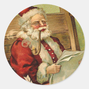 Etiquetas do Natal do papai noel do Victorian