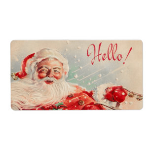 Etiquetas do Natal do papai noel do vintage