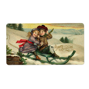 Etiquetas do Natal do Victorian