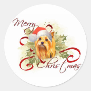 Etiquetas do Natal do yorkshire terrier