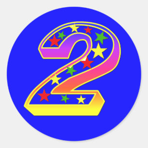 Etiquetas do número 2 das estrelas