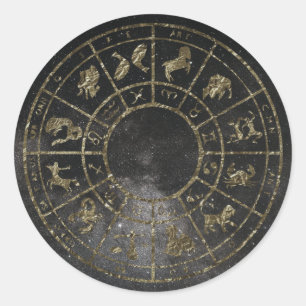 etiquetas do ouro da astrologia do zodíaco