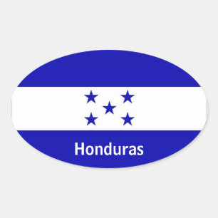Etiquetas do oval da bandeira de Honduras