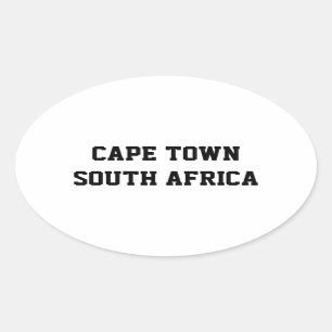 Etiquetas do oval de Cape Town África do Sul